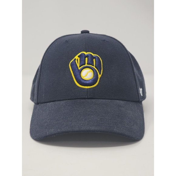 47 Brand MLB Milwaukee Brewers MVP Cap Baseball Adjustable Hat Unisex - Picture 2 of 8